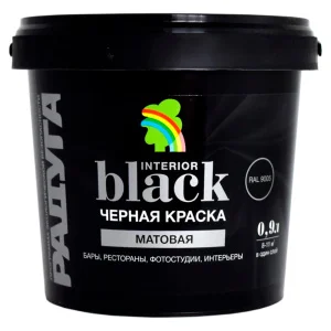 Краска ВД-АК 26 Радуга Black черная матовая 0,9 л