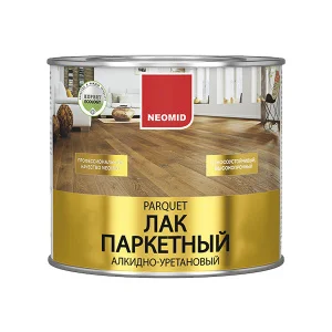 Лак алкидно-уретановый для паркета п/матовый Неомид паркетный лак 2,5