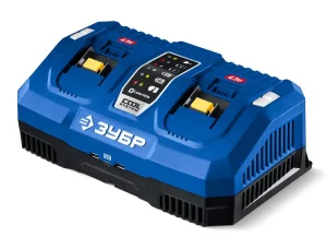 Зарядное устройство Зубр Профессионал TC-20-2 Turbo Charge 20В для LMS АКБ, 2 порта, 2х9,0 А/ч, Li-ion *1