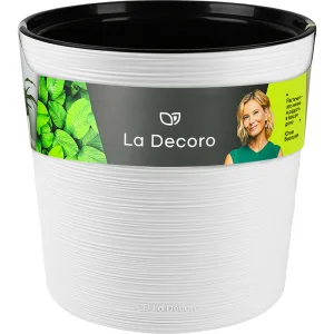 Кашпо д/цветов пласт. 15л белый КШ-0694 (La Decoro) *1
