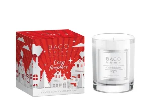 Свеча ароматическая Вечер у камина в стекле 132г BNY0302 BAGO home *1