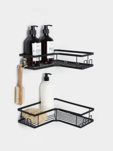 Набор полок угловых для ванной 2шт Stölz 10665506 черный