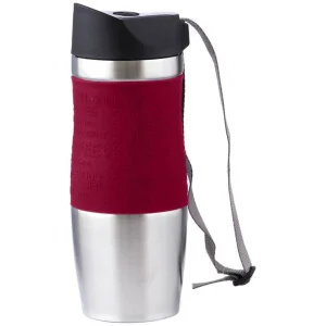 Термокружка Agness 360 Мл С Кнопкой Стоппером И Удобным Ремешком Для Переноски (Кор=30Шт.)
