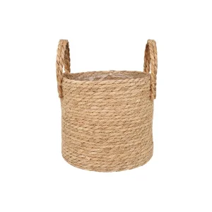 Кашпо плетеное "Кения" 185х185х160мм цилиндр с ручками (Natural House) *1
