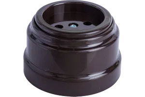 Розетка 1-м "Ретро" без земл. со шторками 16А ОУ РА16-0205 шоколад (Bylectrica) *1