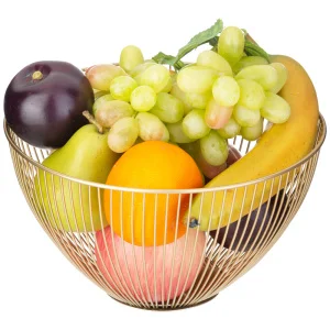 Корзина Для Фруктов Золотая 24,5*24,5*14 См (Кор=12Шт)