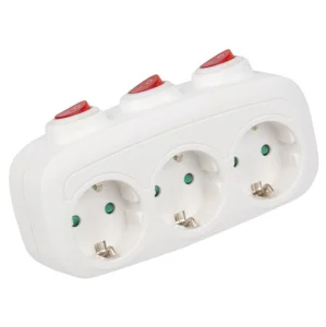 Переходник сетевой с заземл. 10А 2500W IP20 черный S-GES1-10S 873216 (Uniel) *1