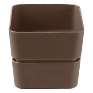 Кашпо д/цветов пласт. "Фиори" 0,45л трюфель КШ-0516 (La Decoro) *1