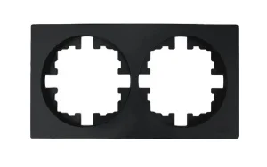 Рамка 2-м OSEN б/вст чёрный бархат Lezard 743-4200-147