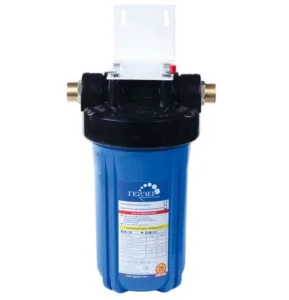 Корпус фильтра 10BB x 1" для холодной воды, латунные ниппель, синий 50539 (Гейзер) *1