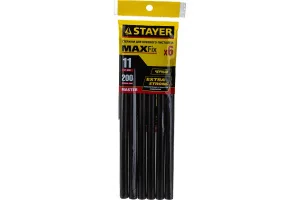 Стержни клеевые чёрные 11х200мм уп-6шт Stayer Black Professional 2-06821-D-S06 *1