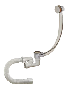 Сифон д/ванны с выпуском и переливом 1 1/2''х40 с гофрой 40х50 А-28089 (Орио) *24