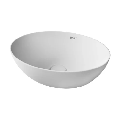 Раковина накладная D&K Matrix DT1390708, 410 335 145 мм, матовый, белый