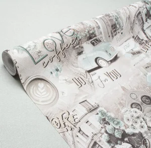 Обои компакт-винил My Way 588123 1,06х10м город бежево-мятные