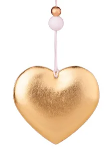 Украшение подвесное Золотистое сердечко 8,5x1,5x8см арт.86372 *1