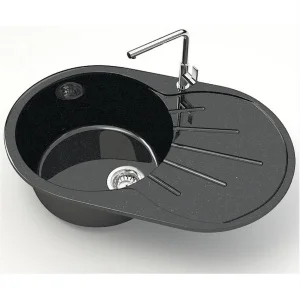 Мойка глянцевая Касандра Z110Q4 Черный Granit BERGG Д-730мм, Ш-450мм, Г- 215мм