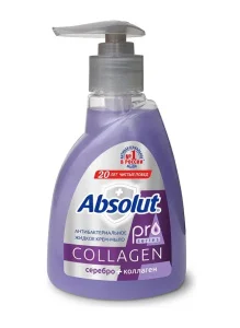 Крем-мыло жидкое "Absolut PRO" серебро + коллаген 250гр *1/10