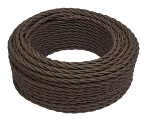 Провод ретро 2х1.5 матов. корич. (боб.20м) B1-424-72-20 Bironi *1