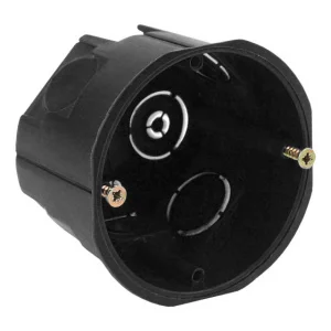 ЭРА Коробка установочн. КУТ 68х45мм для твердых стен саморез. черная IP20 (200/4000)