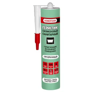 DOMOFOAM герметик силиконовый санитарный 0,26 прозрачный (РОССИЯ)