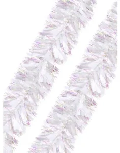 Мишура новогодняя Белая с сиреневыми вставками п/э 15x200см арт.80448 *1