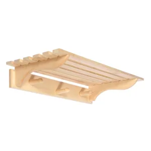 Полка с вешалкой 3 рожка 60х28х10см липа Банные штучки 32008