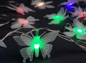 Гирлянда Нить Бабочки малые 20 LED (RG/RB, мульти) 5м 1080384