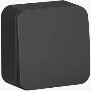 Выключатель 1-кл. ОП Blanca 10А IP20 (сх. 1) 250В с изолир. пластиной антрацит SchE BLNVA101016