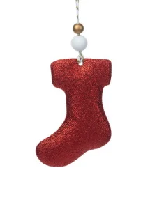 Украшение подвесное Красный сапожок полиэтилен 11,5x6,5x1,5см арт.89493 *1