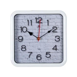 Часы настенные "Фактура" 22х22см корпус белый Рубин 2223-001 *1