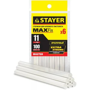 Стержни клеевые прозрачные универс. 1х100мм уп-6шт Stayer Cristal Professional 0682-H6 *1