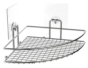 Полка угловая 1-яр Lite металл решетка, силиконовое крепление Kleber KLE-LT035