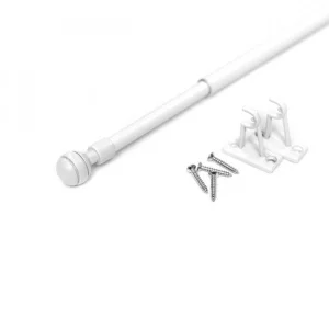 Карниз Кафе KF103 60-80см шар рифленый, белый глянец *1