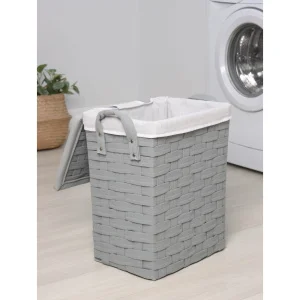 Корзина для белья "Плетение1" 42х27х45 см, серая 3281699