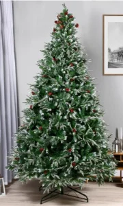 Ёлка виктория с калиной и шишками 300 см, d нижнего яруса 160 см, 3008 веток 185433