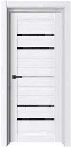 Полотно дверное SunDoors 2 Белый бланко/черное стекло ПО 800