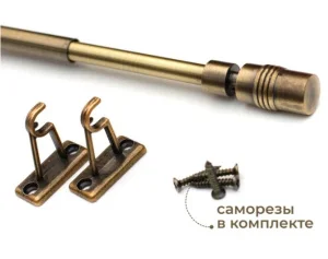 Карниз Кафе KF102 80-120см цилиндр, антик *1