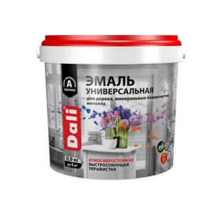 Эмаль универсальная DALI акриловая база А полуматовая RAL9010 0,9кг