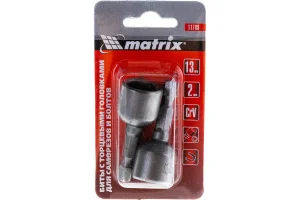 Биты с торцевыми головками 13x45 мм, 2 шт.// Matrix 11789 *1/200