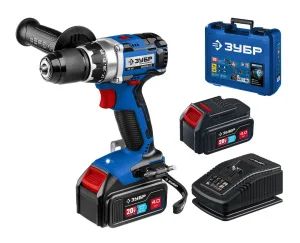 Дрель-шуруповерт аккум. Зубр Профессионал DB-201-42 Т7 20В 70Н·м 2 АКБ (4 А·ч) 1800 об/мин кейс *1