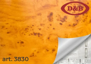 Пленка самоклеящаяся D&B 0,45*8м  дерево береза карельская 3830 *1/20