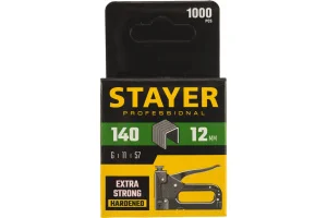 Скобы для степлера 12мм тип 140 G/11/57, калибр 20GA уп-1000шт Stayer Professional 31610-12 *1