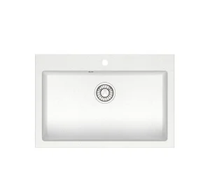 Мойка иск. камень белая матовая 755x505x200мм 39/G031 (Agata) *1