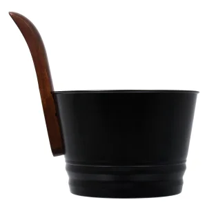 Бадья из стали 4 л, черная "Банные штучки"*1/4