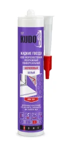 Клей KUDO монтажный "Жидкие гвозди" универсальный на акриловой основе морозостойкий белый 280 мл KBK-301 *1/12