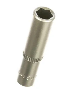 Головка торцевая 6-гранная 1/4 8мм сталь Cr-V удлиненная Зубр Мастер Flank 27717-08