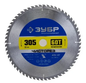Диск пильный по дереву 305x30 мм 60 зубьев Профессионал ЗУБР Чисторез 36905-305-30-60_z01 *1