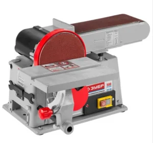 Станок шлифовальный тарельчато-ленточный 500Вт диск 150мм, 100х914мм лента, 2950 об/мин, 456 м/мин, 23кг Зубр ЗШС-500 *1