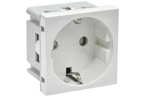 Розетка 1-м 2мод. РКС-20-30-П-К 45х45 с заземл. бел. PRIMER IEK CKK-40D-RSZB2-K01-K