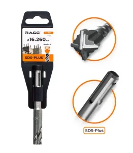 Бур по бетону 16х260мм SDS-plus Quadro-X RAGE by VIRA 566626 *1